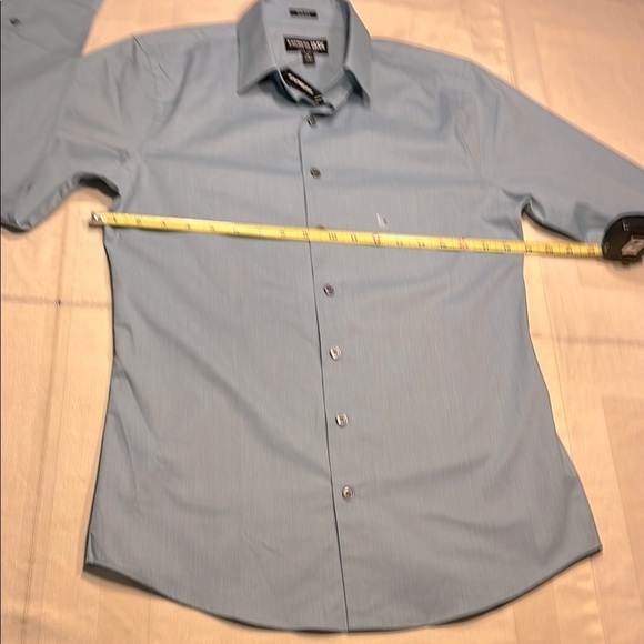 NWT EXPRESS Men's Blue Shirt Small 14-14 1/2 Extra Slim - Picture 5 of 6